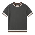 thumbnail image 7 of Ringer Tee Men Summer Fashion Ribbed Knit Crew Neck Short Sleeve Mens T-Shirts Casual Tops, 7 of 7