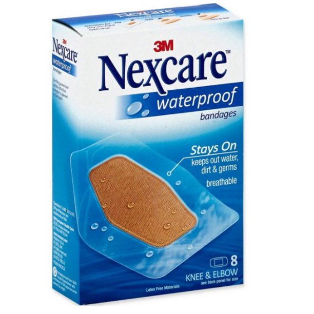 Nexcare Waterproof Knee & Elbow Bandages 8 Each (Pack of 3) Walmart