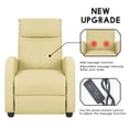 thumbnail image 3 of Lacoo Home Theater Recliner with Padded Seat and Backrest, Cream Faux Leather, 3 of 7