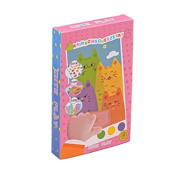 Set de Arte Infantil para Marcar Libros y Rascar | Kit de Manualidades para Niños | Incluye 20 Hojas de Dibujo, 7 Pinturas, 6 Pinceles de Acuarela, 1 Pegatina y 1 Espátula | Educativo y Divertido | I