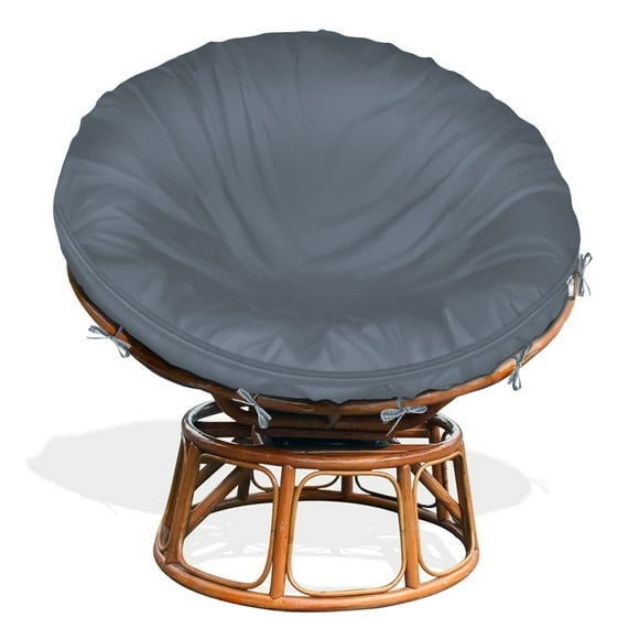 Iceberg Elf Waterproof Papasan Cushion Cover Only (for 47in-55in Outdoor Papasan Chair Cushion Covers) Grey Zipper Design for Easy Closure and Removal Silky Smooth Fabric