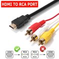 thumbnail image 2 of Compatible con HDMI a cable RCA Adaptador HDMI macho a 3RCA AV macho Hugtrwg  Nuevos Originales, 2 of 9