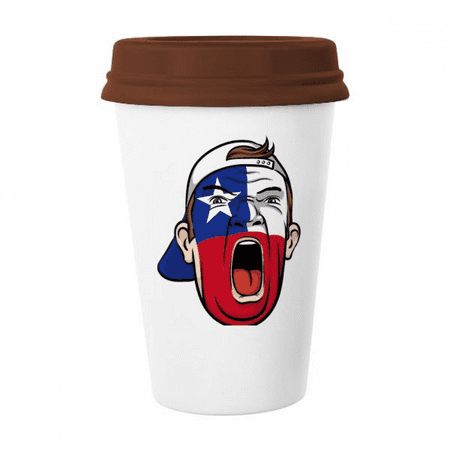 

Chile Flag Makeup Head Screang Cap Mug Coffee Drinking Glass Pottery Cerac Cup Lid