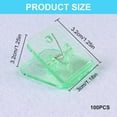 thumbnail image 3 of 100Pcs Clear Paper Clamp Square Colored Paper Clip File Paper Clip for Office, 3 of 19
