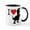 White/Black Inside, variant on CafePress - I Love T Rex - 11 oz Ceramic Mug - Novelty Coffee Tea Cup