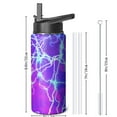 thumbnail image 4 of Thunder Insulated Stainless Steel Water Bottle with Straw & Cleaning Brush – 18 Oz | Leakproof, BPA-Free, 304 Stainless Steel, Wide Mouth, Travel Mug for Car, Gym, Office, 4 of 5