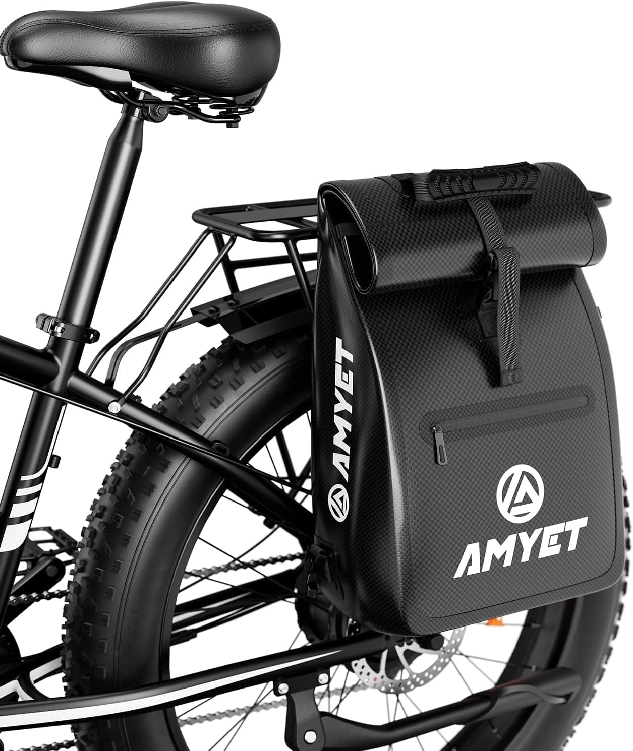 AMYET Bike Rack Bag Nylon Waterproof Rear Pannier Shoulder Strap 15.7" x 11.8" x 6.7"