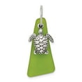 thumbnail image 5 of Sterling Silver Green Sea Glass Turtle Pendant, 5 of 5