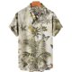 thumbnail image 3 of Camisa hawaiana de lujo para hombre, informal, con estampado de flores en 3D, mangas cortas, talla grande, con múltiples elementos, cuello abatible y botones, 3 of 5