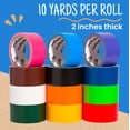 thumbnail image 2 of Cinta adhesiva Craftzilla de colores arcoíris, 12 rollos, 10 m x 5 cm, 2 of 9