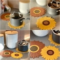 thumbnail image 5 of Wrapables Sunflower Coasters, Trivet Mats, Pot Holders for Cups, Drinks, Pots and Pans (Set of 2), Medium, 5 of 7