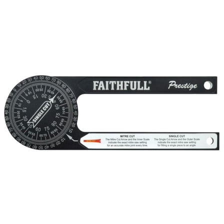 Faithfull - Prestige Mitre Saw Protractor Black Aluminium