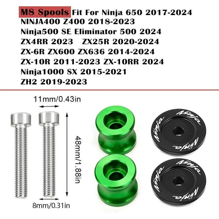 パーツ AKz202 KAWASAKI ZX6R 2000-2024 REAR AXLE CASTLE FLANGED NUT