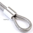 thumbnail image 6 of koolsoo 100Pcs Steel Wire Rope Aluminum Sleeve Cable Crimps Assortment Clip Heavy Duty Steel Wire Rope Aluminum Crimping Loop Sleeve M1.2, 6 of 8