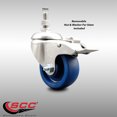 thumbnail image 2 of 3.5 Inch 316SS Solid Polyurethane Swivel 12mm Stem Caster Total Lock Brake, 2 of 2