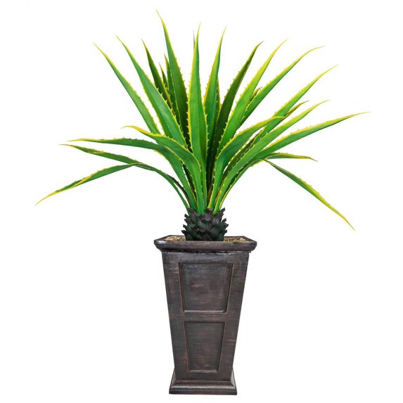 Vintage Home Artificial Faux Real Touch 67" Tall Real Touch Agave Plant And Resin Planter