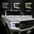 thumbnail image 2 of Spec-D Tuning Smoke Sequential Switchback Projector Headlights w/ LED Light Bar Compatible with 2018-2020 Ford F-150, Left + Right Pair Headlamps Assembly, 2 of 7