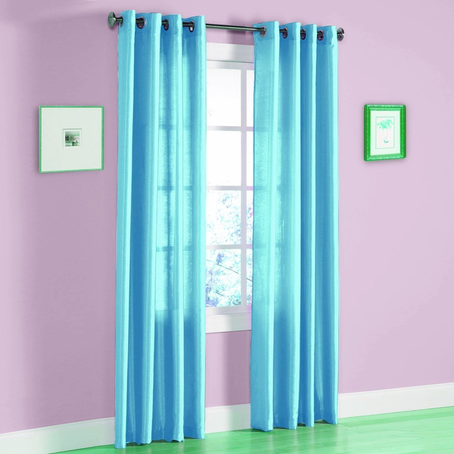 1 Set Rod Pocket Insulated Thermal Lined Panel Blackout Window Curtain R64 
