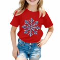 thumbnail image 6 of Xyant Boys Girls Christmas Shirts Snowflake Print T-Shirts Funny Kids Toddler Holiday Short Sleeve Xmas Graphic Tees Top, Size 9-10 Years, 6 of 6