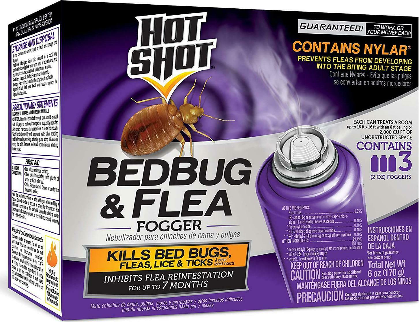Hot Shot 95911 AC1688 Bedbug and Flea Fogger, Pack of 3, Purple by