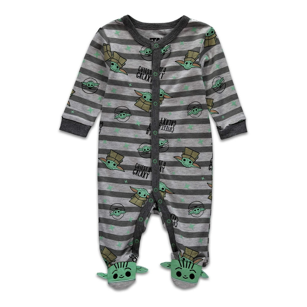 Star Wars Baby Yoda Sleep 'N Play Footed Pajamas (0/3M6/9M