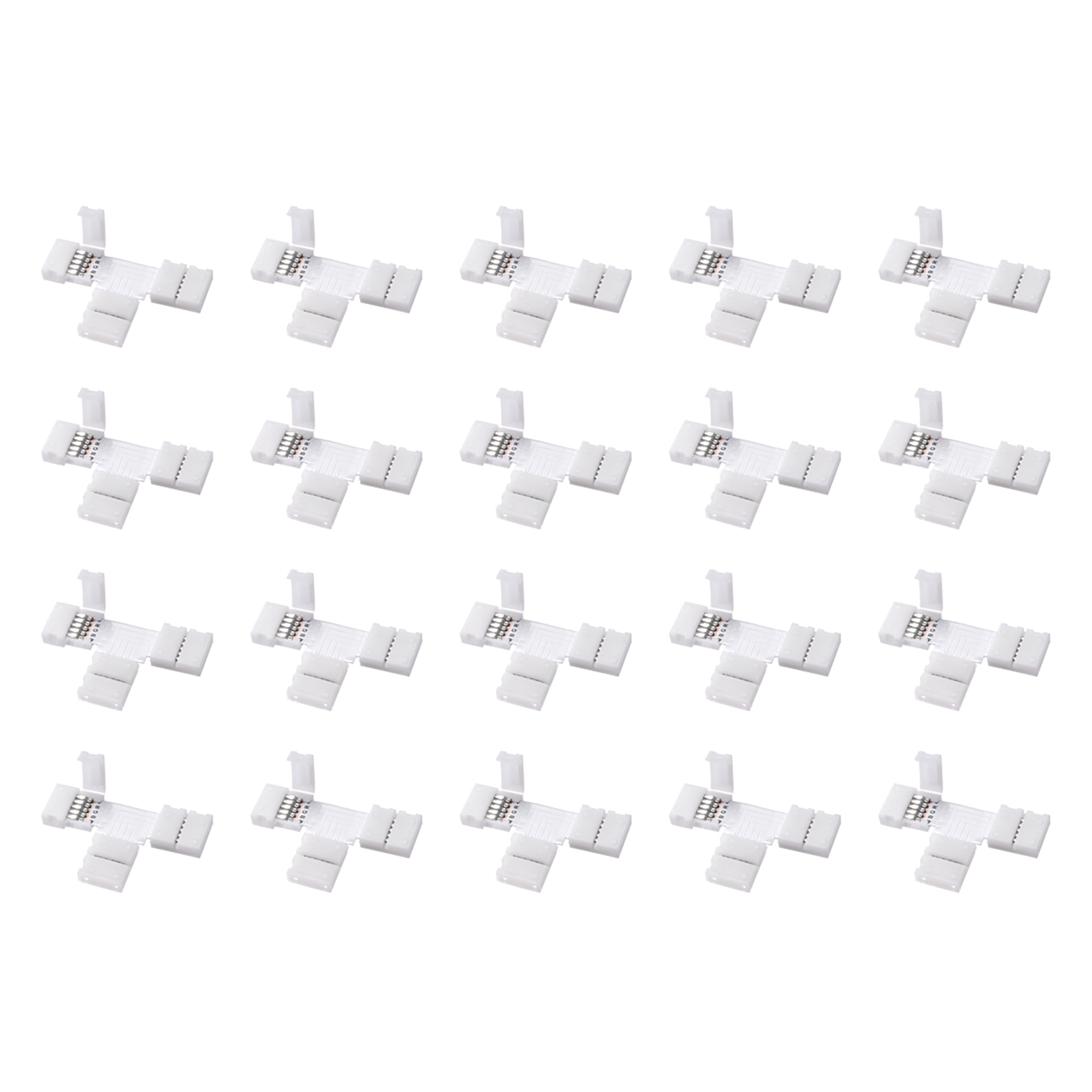 10mm 5P T-shape LED Strip Connector for 5050 3528 RGBW Strip Lights 10pcs