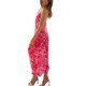 thumbnail image 3 of Lucakuins, vestido midi de verano para mujer, color sólido/estampado floral, correa de espagueti, lazo cruzado, sin espalda, vestido sin mangas, vestido de fiesta con abertura a la moda Lucakuins moda, 3 of 9