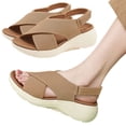thumbnail image 1 of Sandalias Sin Cordones para Mujer Con Plataforma Cuña Transpirables Viajes Al Aire Libre, 1 of 9