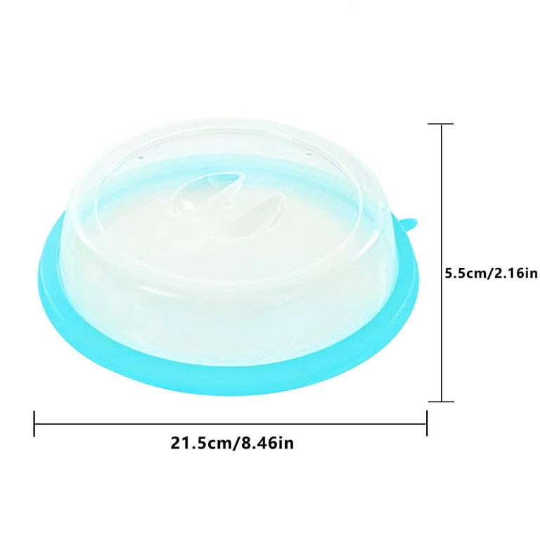 Oven Food Cover Reusable Plastic Dish Warming Cover Microwave Bowl  Splash\-Proof Cover, Heat\-Resistant Heating Blue