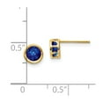 thumbnail image 3 of 14K Yellow Gold Earring Birthstone (09) September Women'S Sapphire Round Blue 5 mm, 3 of 3