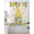 thumbnail image 2 of Sheer Curtains 72 Inches Long, Yellow Lemons Semi Sheer Curtains Light Filtering Window Treatment, Cute Gnomes Summer Fruits Flowers Vintage Privacy Voile Drapes for Living Room Bedroom 52x72 Inch, 2 of 7