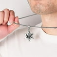 thumbnail image 4 of High Quality Metal Gold Plated Star Of David Cross Pendant Necklace Classic Jewish Cultist Amulet Je, 4 of 5