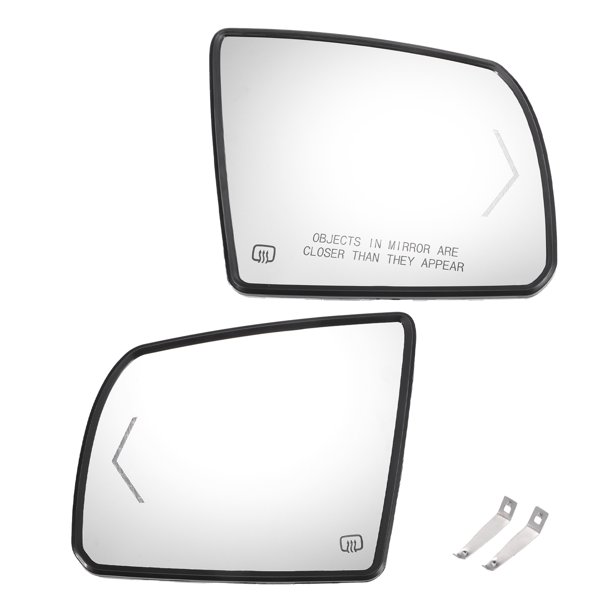 Reemplazo de vidrio de espejo retrovisor calefaccionado blanco con respaldo para Toyota con lámpara, 1 pieza par lado izquierdo y derecho