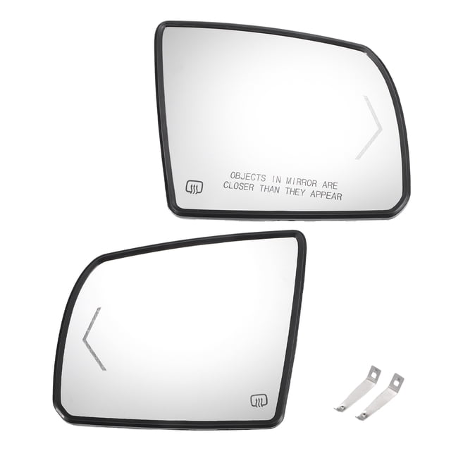 Reemplazo de vidrio de espejo retrovisor calefaccionado blanco con respaldo para Toyota con lámpara, 1 pieza par lado izquierdo y derecho