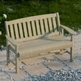thumbnail image 3 of Wildridge Classic Mission Bench, Weathered Wood - Outdoor Weather Resistant Poly Lumber Bench for Patio, Deck, Garden, 3 of 4