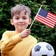 thumbnail image 5 of Small US Flags On Stick 4 X 6 Inch Mini Hand Held Stick Flags with Spear Top Solid Wooden Flag for Party Sports Events Patriotic Festival 4th Of July Decorations, 5 of 9