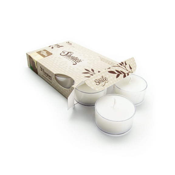 Cuddly Cotton Tealight Candles - 6 White Premium Scented Tea Lights - Essential Oils - Shortie's Candle Company