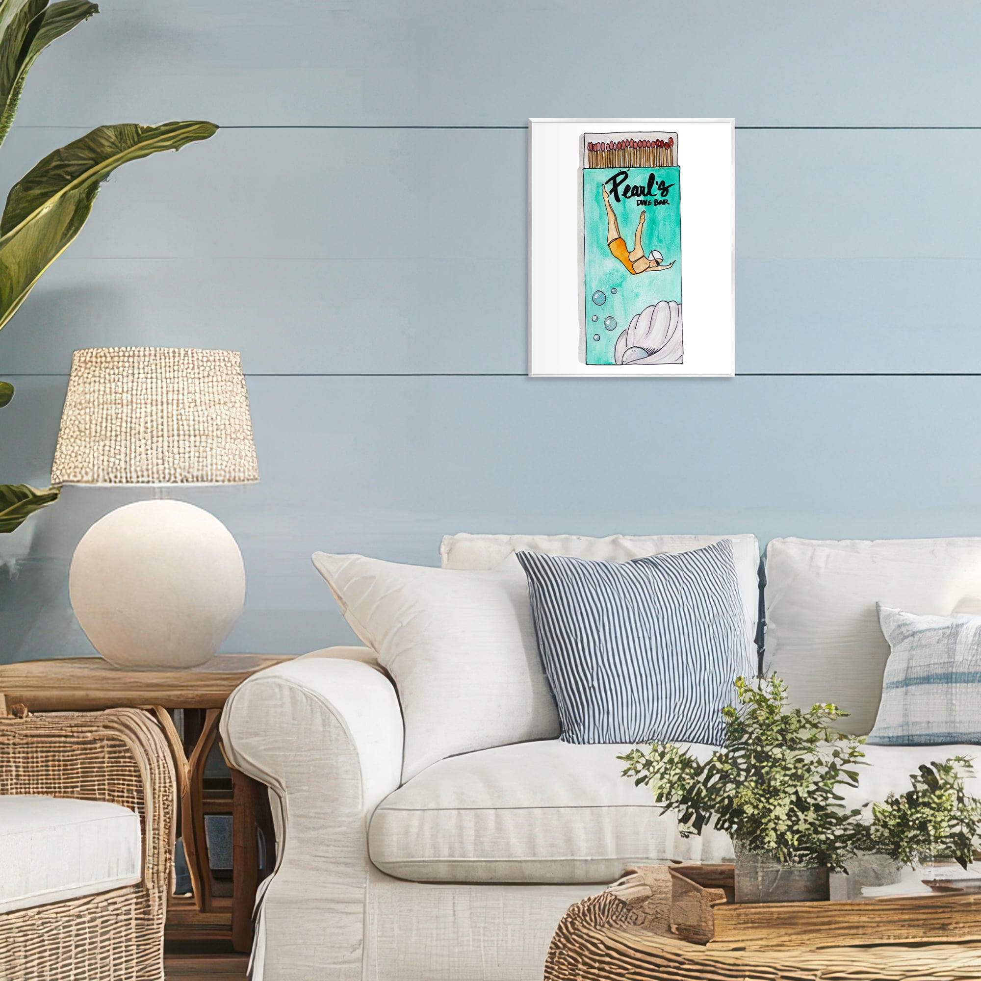 Stupell Industries Pearl Dive Matchbox Wall Plaque Art, design by Nola James