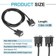 thumbnail image 2 of Uxcell DB9 RS232 Serial Cable, Straight Through RS-232 9 Pin Extension Cable for Data Communication 4.9 ft  Male to Male, 2 of 6