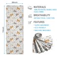 thumbnail image 2 of 74x26 Inch Yoga Towel, Sweat Absorbent Non-Slip Mat for Hot Yoga, Pilates & Fitness,Cat Floral Kitten White Pattern, 2 of 5