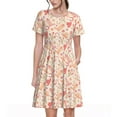 thumbnail image 1 of Easygdp Cowgirl Boots 4 para Vestido Transpirable de Mujer, Vestido Suelto de Manga Corta con Pliegues y Bolsillos para el Verano, 1 of 6