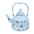 thumbnail image 1 of Hervidor de té de esmalte floral, tetera decorativa cafetera 2.5l hervidor de agua con mango para té suelto estarando estufa de Navidad para acampar, 1 of 8