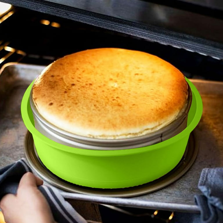 XANGNIER Cheesecake Pan Protector for 9,9.5 Inch Round Springform  Pan,Silicone Cheesecake Water Bath Pan,Preventing Water from Entering the  Spring