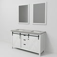 thumbnail image 5 of Marsyas 60 in W White Double Bath Vanity, Grey Quartz Countertop and 24 in Mirrors, 5 of 9