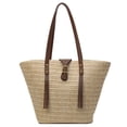 thumbnail image 1 of Bolso Elegante Con Asa Superior Bolsos Playa Verano Mano Tejido para Mujer Viajes Y, 1 of 9
