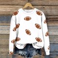 thumbnail image 7 of Sweatshirts for Women Long Sleeve Round Neck Ladies Rugby Print Casual Home Pullover Sweater, 7 of 7
