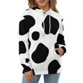 thumbnail image 4 of Cow Print Men's Women Vintage 3D Hooded Sweatshirt - All-Season Loose Fit Streetwear, 4 of 6