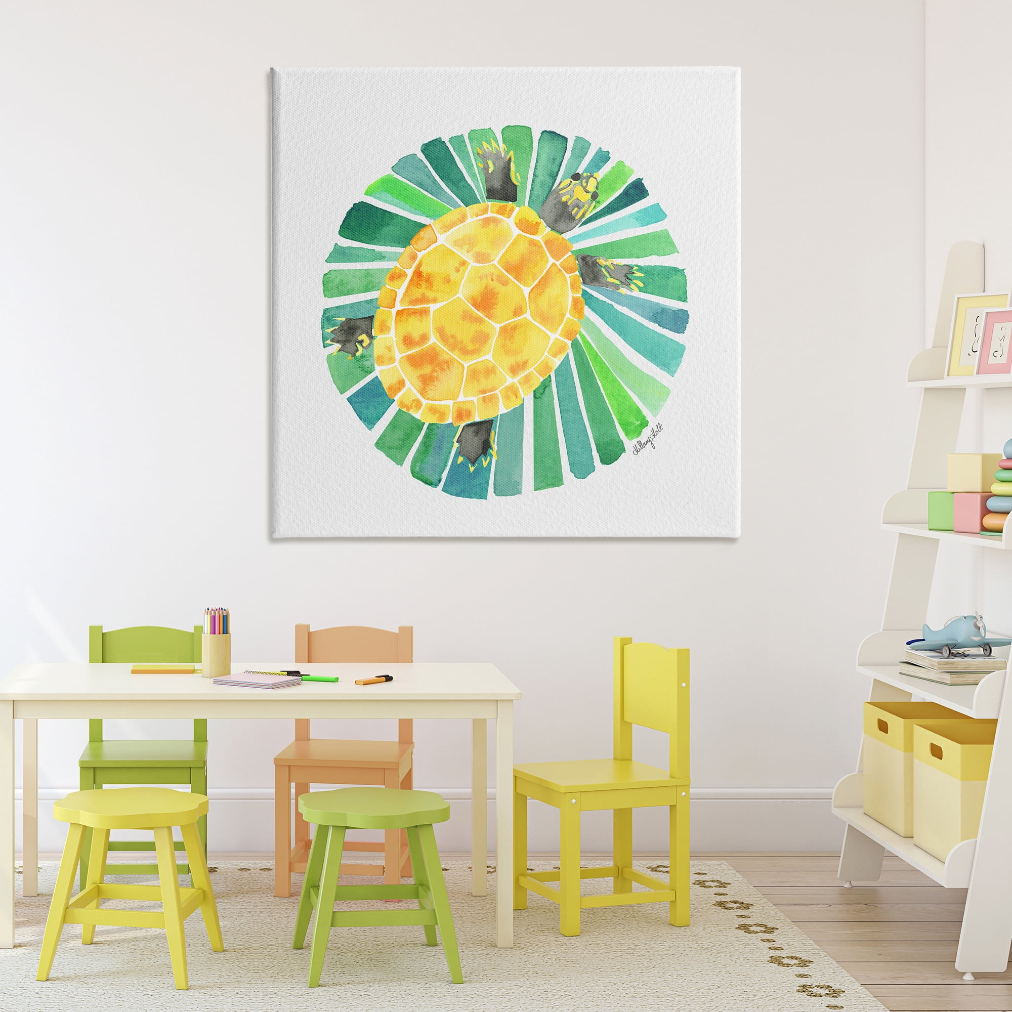 Stupell Industries Lotus Garden Turtle Canvas Wall Art, design by Hillary Holt