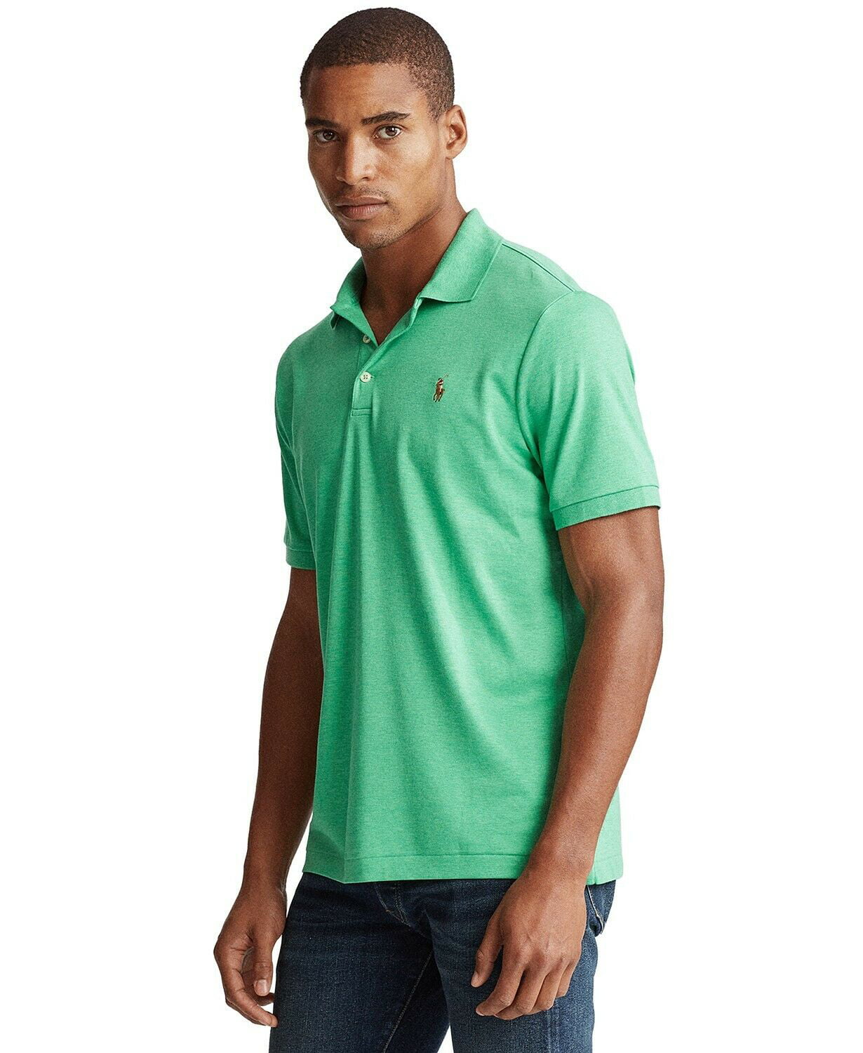 Polo Ralph Lauren Men's Classic Fit Soft Cotton Green Polo Shirt Size S -  