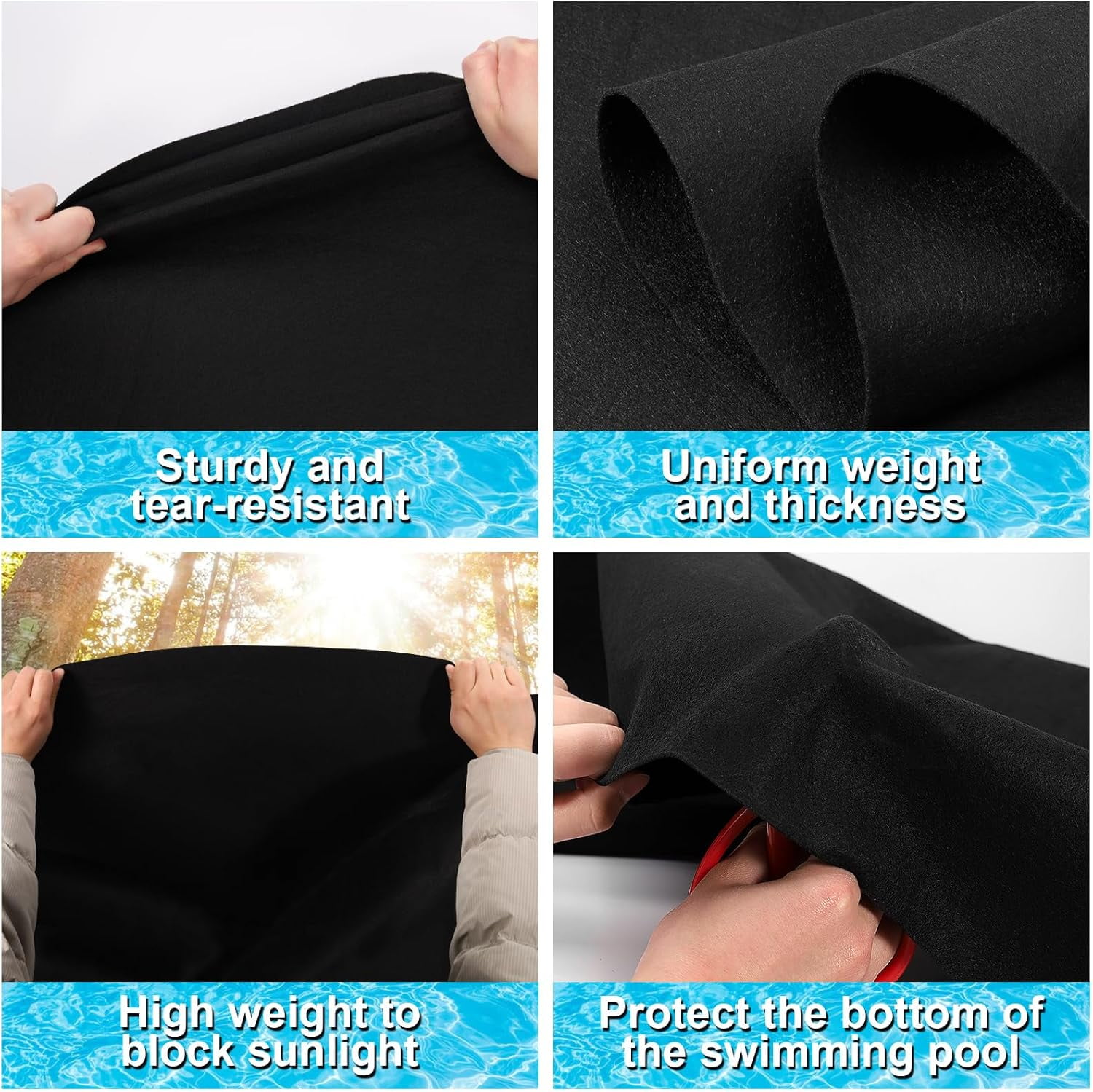 Round Pool Liner Pad for Above Ground Pool, 10ft Pool Ground Mat Under Pool Pad for Pool Bottom, Prevent Punctures, Extended Liner Life